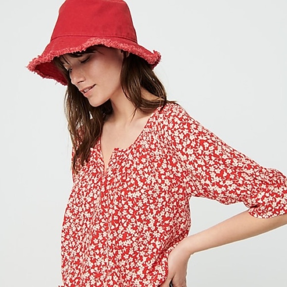 J. Crew | Scoopneck top in tossed bouquet print - Picture 3 of 7